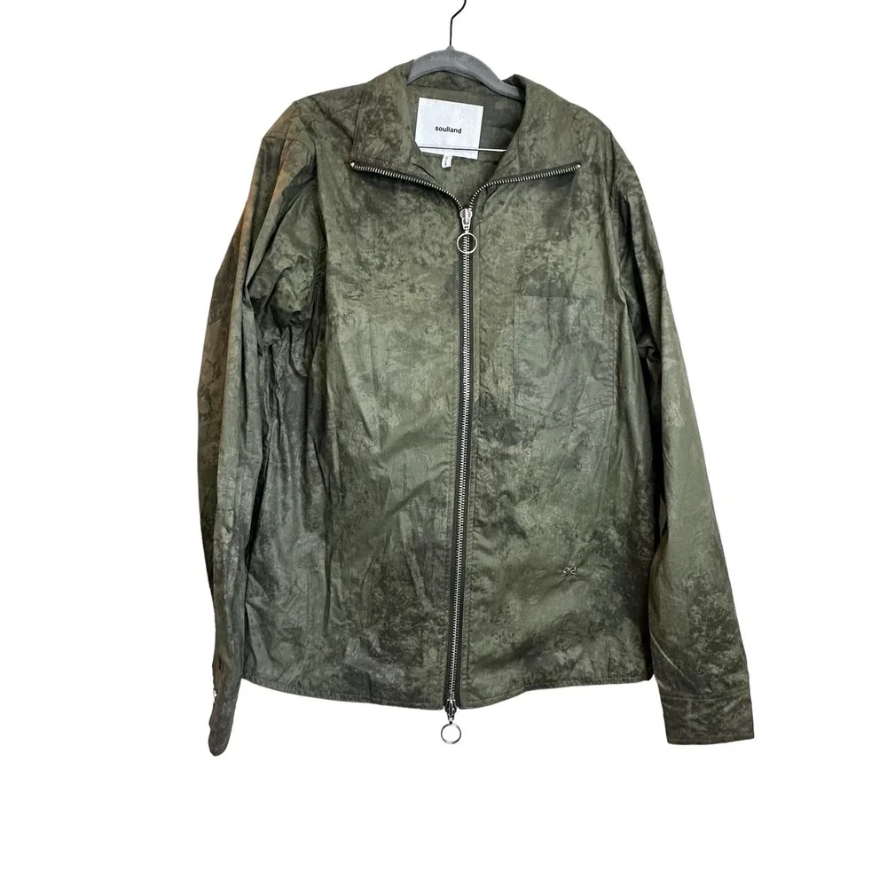 soulland Barney Camo Zip Up Jacket sz M NWOT Originally $375